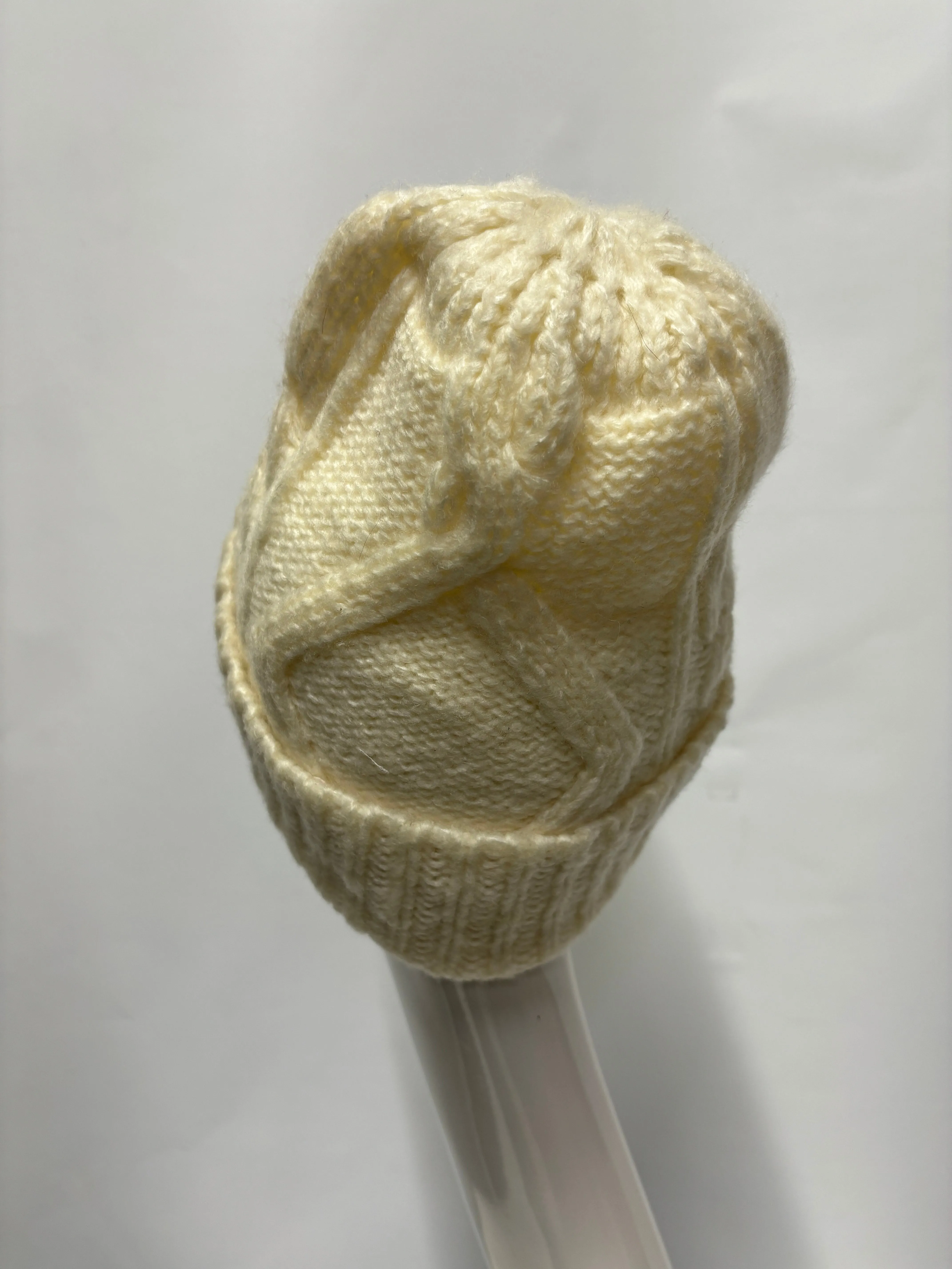 Lu.ciee Ivory Mohair Knitted Beanie Hat and Mittens OS NWOT