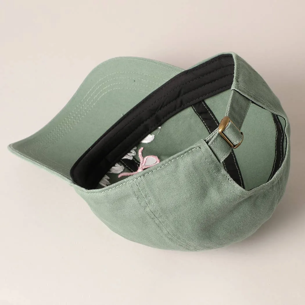 Mama Letter Bow on Top Embroidered Baseball Cap