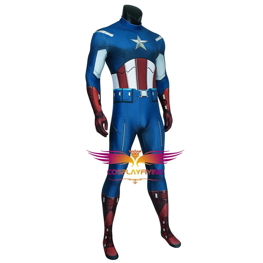 Marvel Avengers Captain America Steve Rogers Jumpsuit for Carnival Halloween Classic Luxurious Version