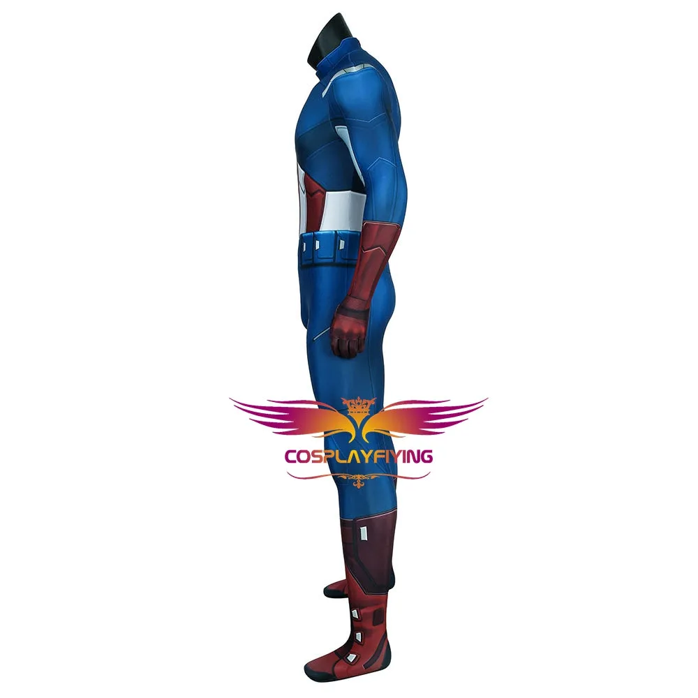 Marvel Avengers Captain America Steve Rogers Jumpsuit for Carnival Halloween Classic Luxurious Version