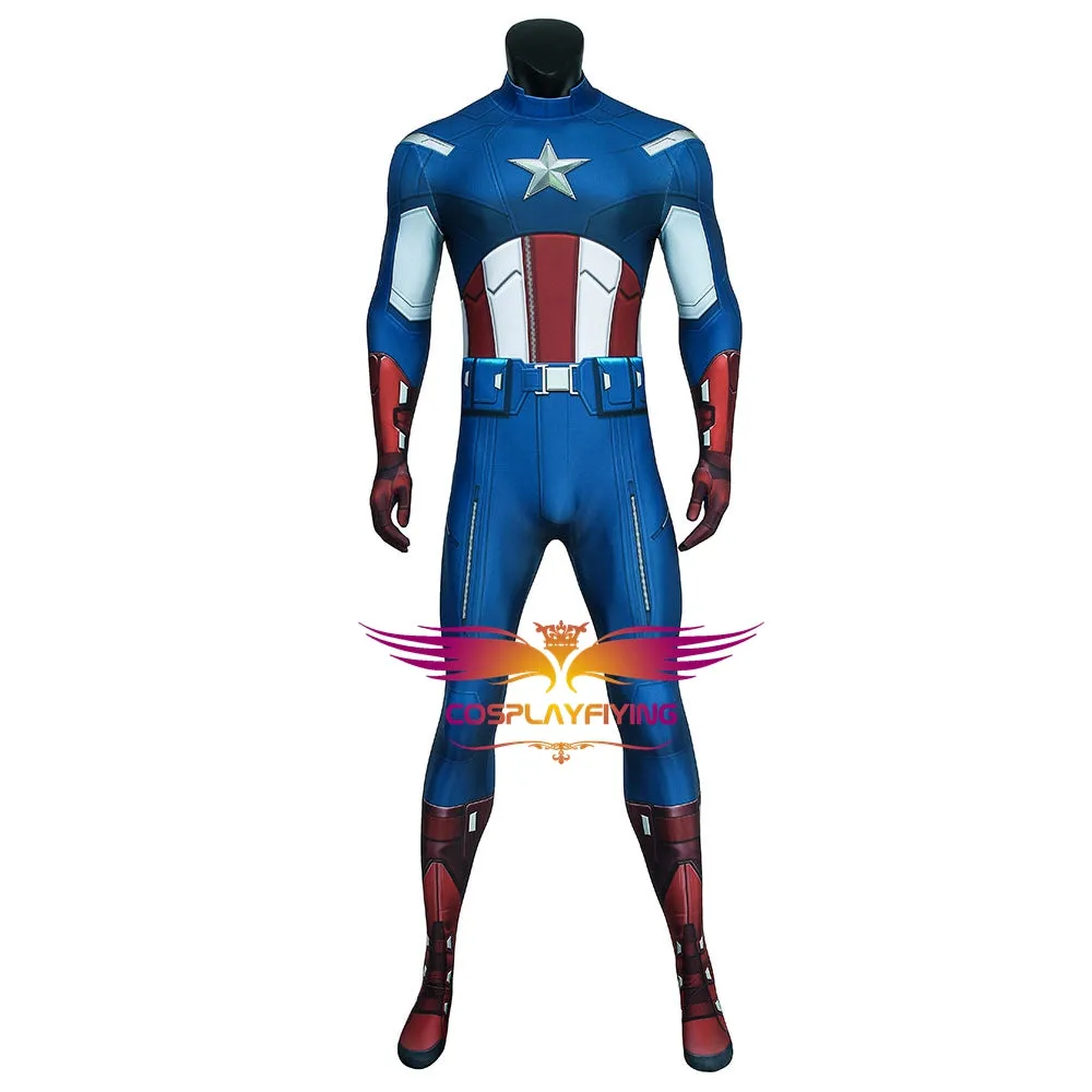 Marvel Avengers Captain America Steve Rogers Jumpsuit for Carnival Halloween Classic Luxurious Version
