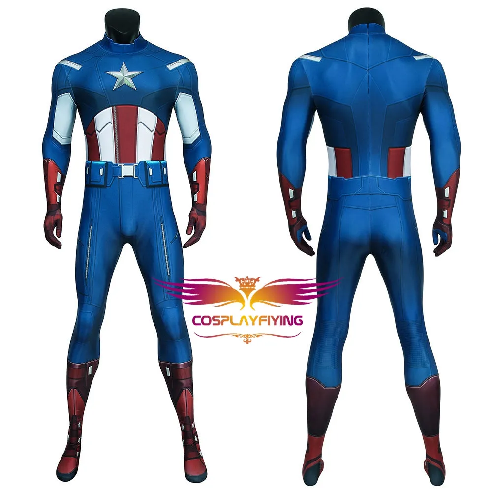 Marvel Avengers Captain America Steve Rogers Jumpsuit for Carnival Halloween Classic Luxurious Version