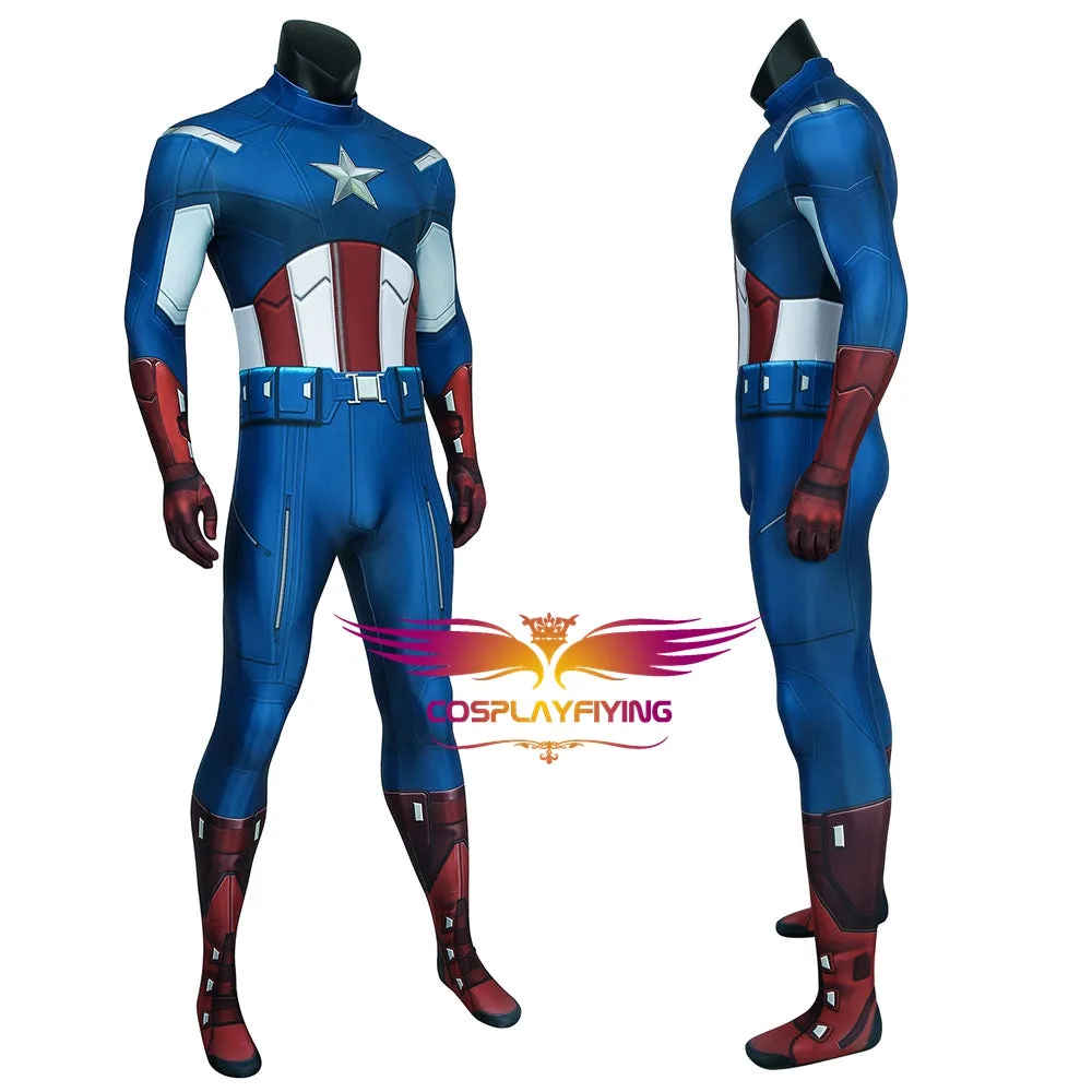 Marvel Avengers Captain America Steve Rogers Jumpsuit for Carnival Halloween Classic Luxurious Version