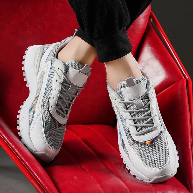 Men's Fiber Leather Casual Running Shoes