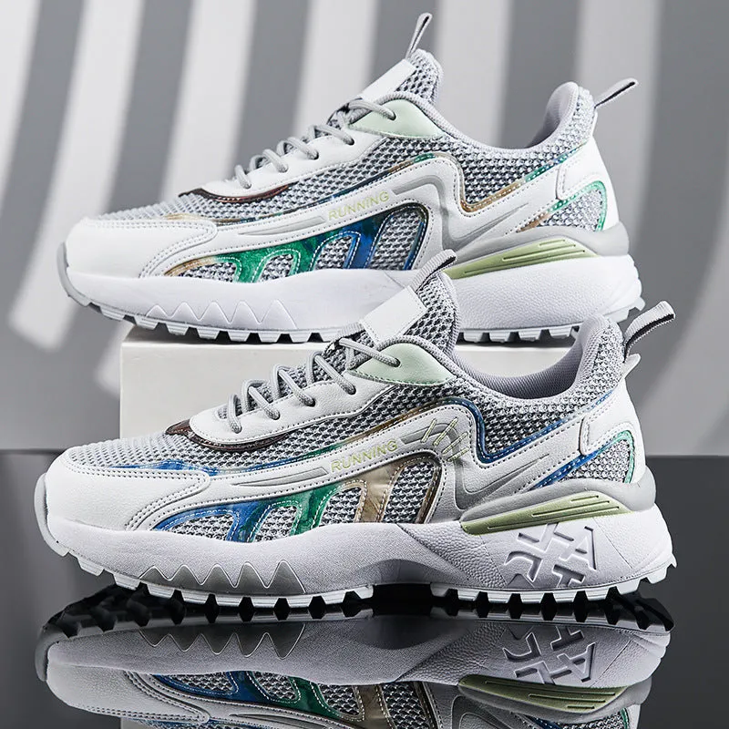 Men's Fiber Leather Casual Running Shoes