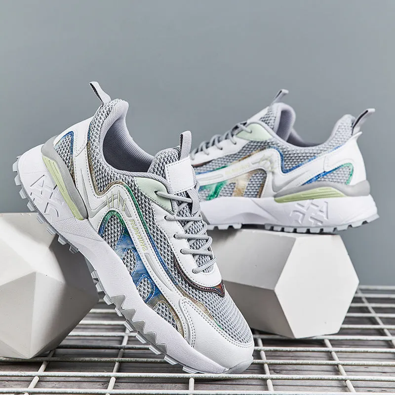 Men's Fiber Leather Casual Running Shoes