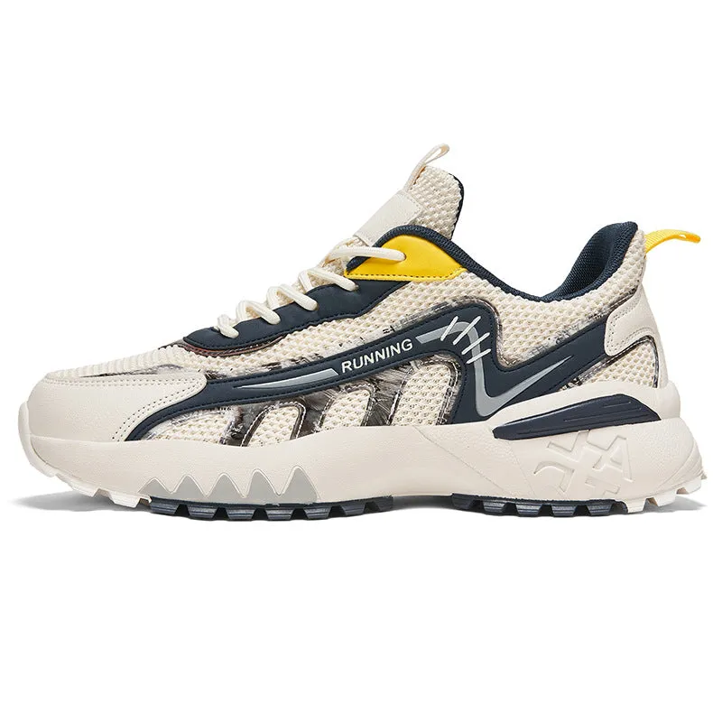 Men's Fiber Leather Casual Running Shoes