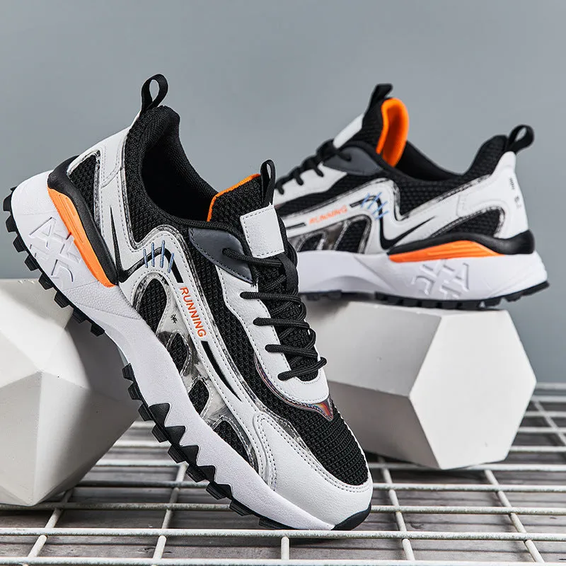 Men's Fiber Leather Casual Running Shoes