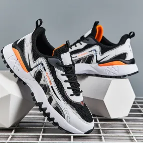 Men's Fiber Leather Casual Running Shoes