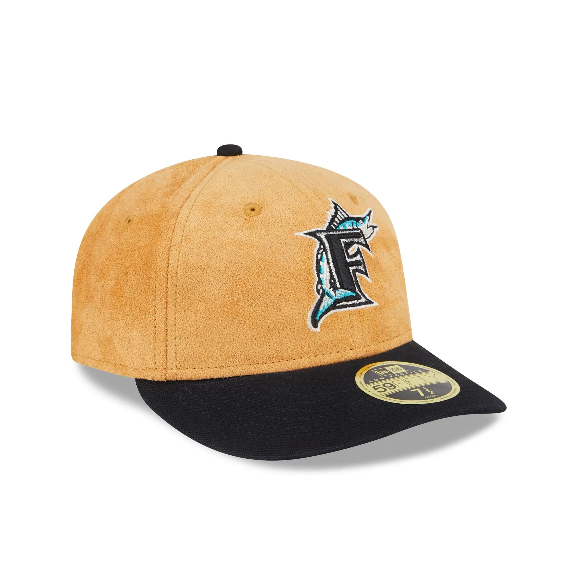 Miami Marlins Tan Texture Low Profile 59FIFTY Fitted Hat