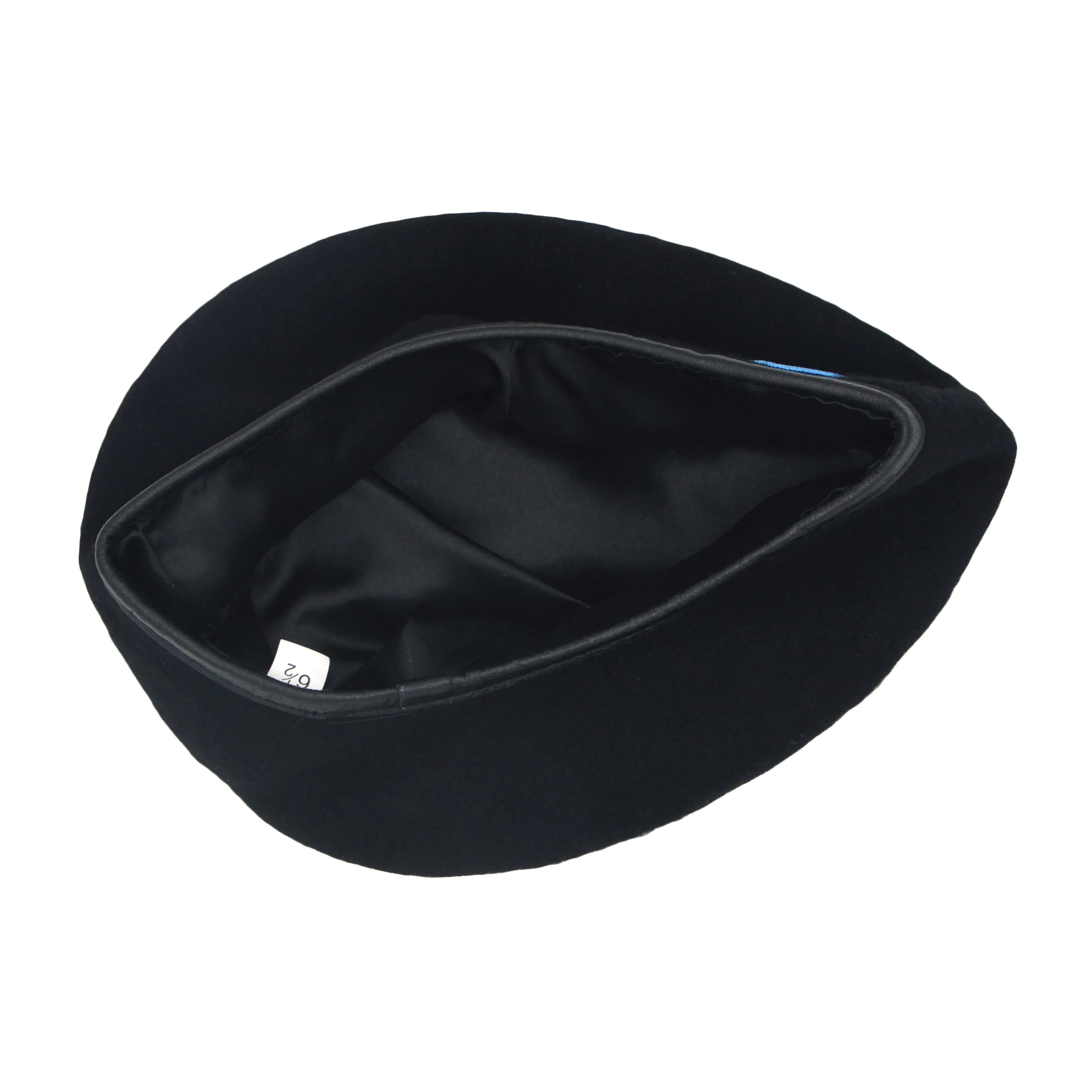 Military Beret, Black (Silk Lined) (TM)
