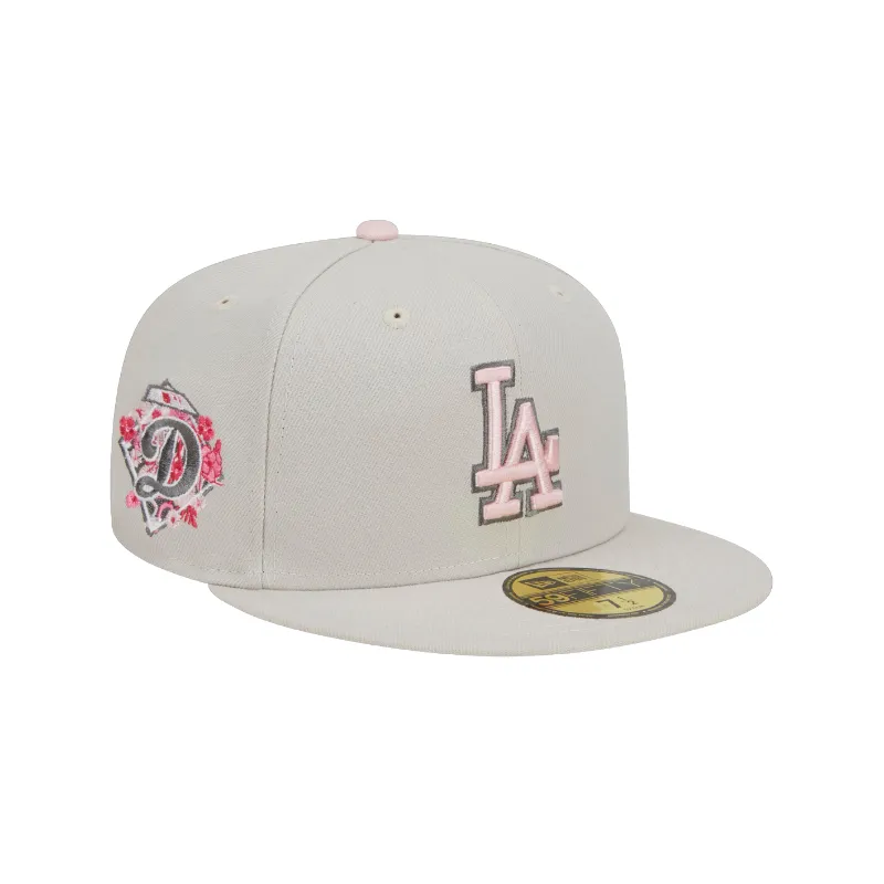 Mothers Day Los Angeles Dodgers 59Fifty Fitted Cap - Stone/Pink