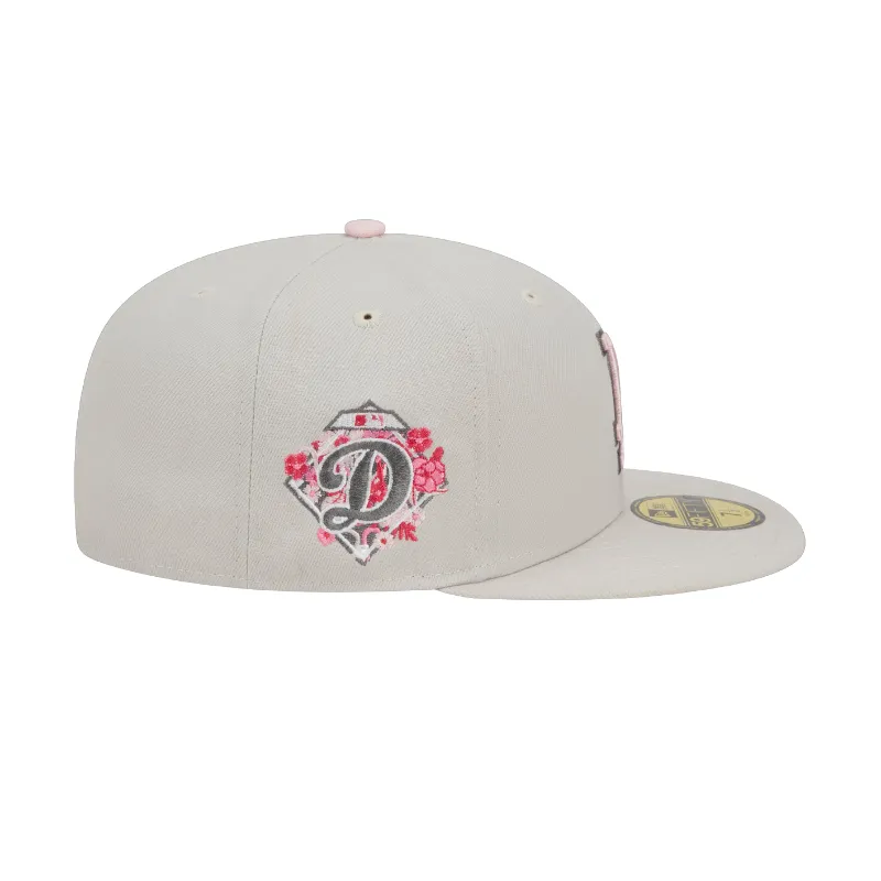 Mothers Day Los Angeles Dodgers 59Fifty Fitted Cap - Stone/Pink