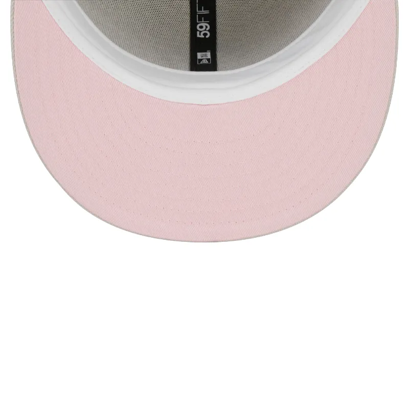 Mothers Day Los Angeles Dodgers 59Fifty Fitted Cap - Stone/Pink