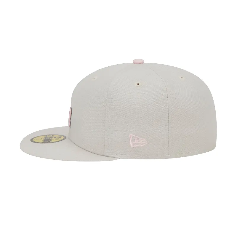 Mothers Day Los Angeles Dodgers 59Fifty Fitted Cap - Stone/Pink