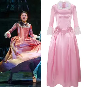 Musical Opera Hamilton Elizabeth Schuyler Eliza the Schuyler Sisters Pink Dress Cosplay Costume for Carnival Halloween Party