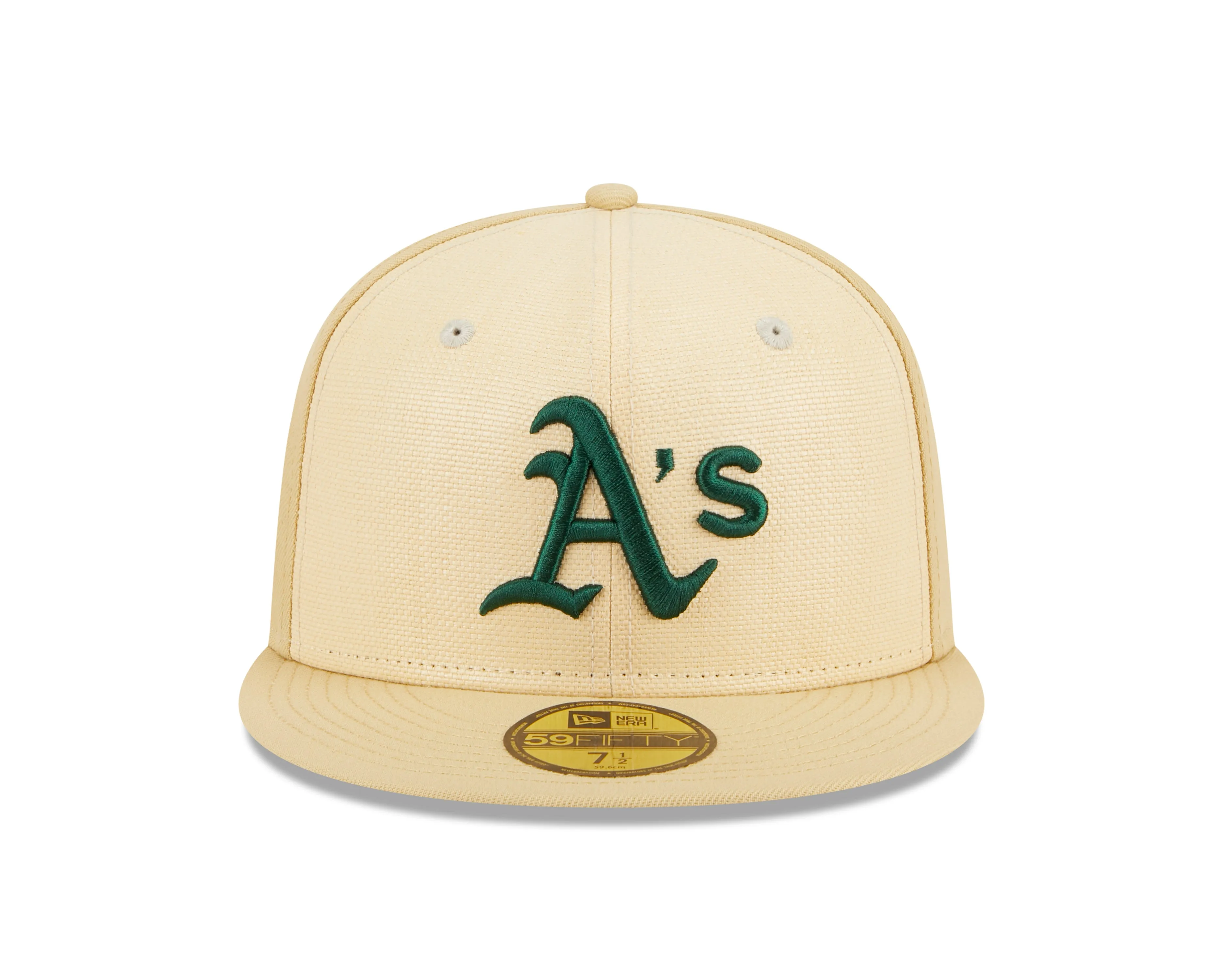 New Era - 59Fifty Fitted Cap - RAFFIA FRONT - Oakland Athletics - Sand