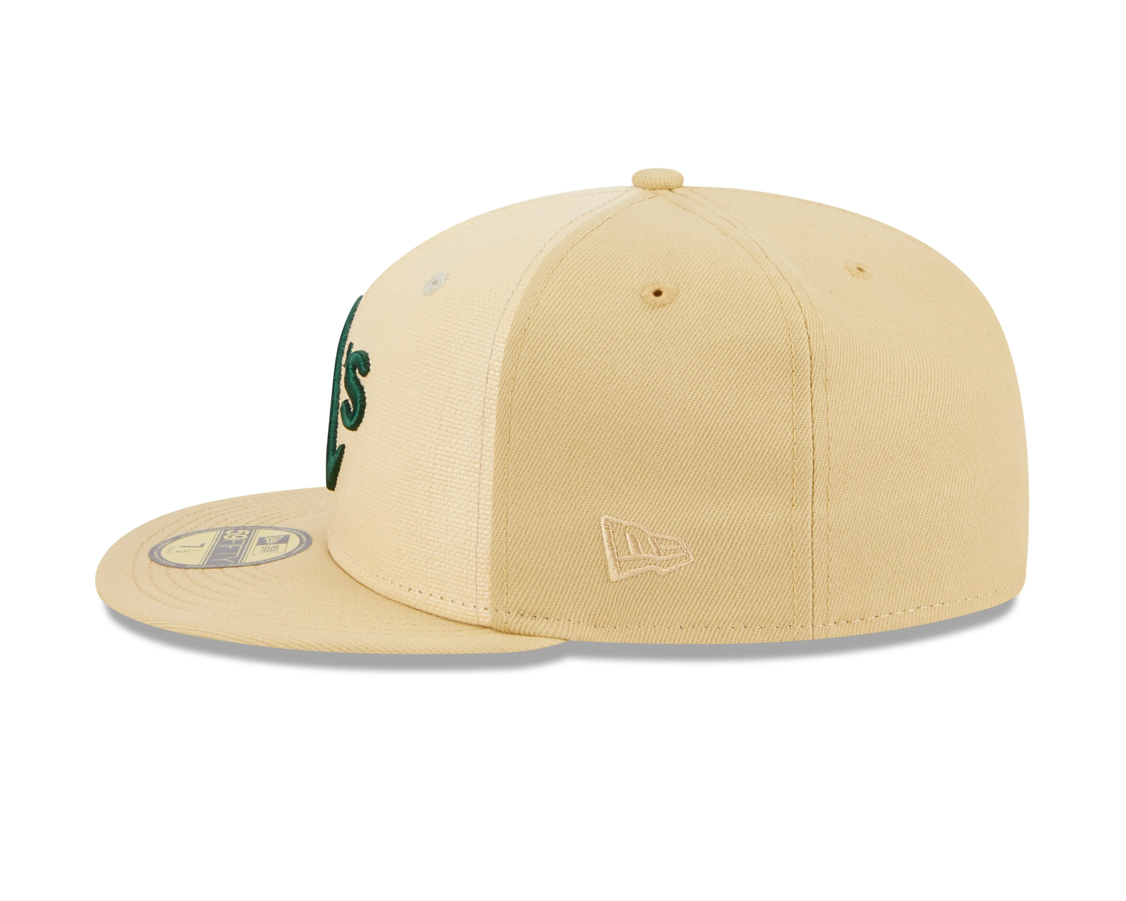 New Era - 59Fifty Fitted Cap - RAFFIA FRONT - Oakland Athletics - Sand