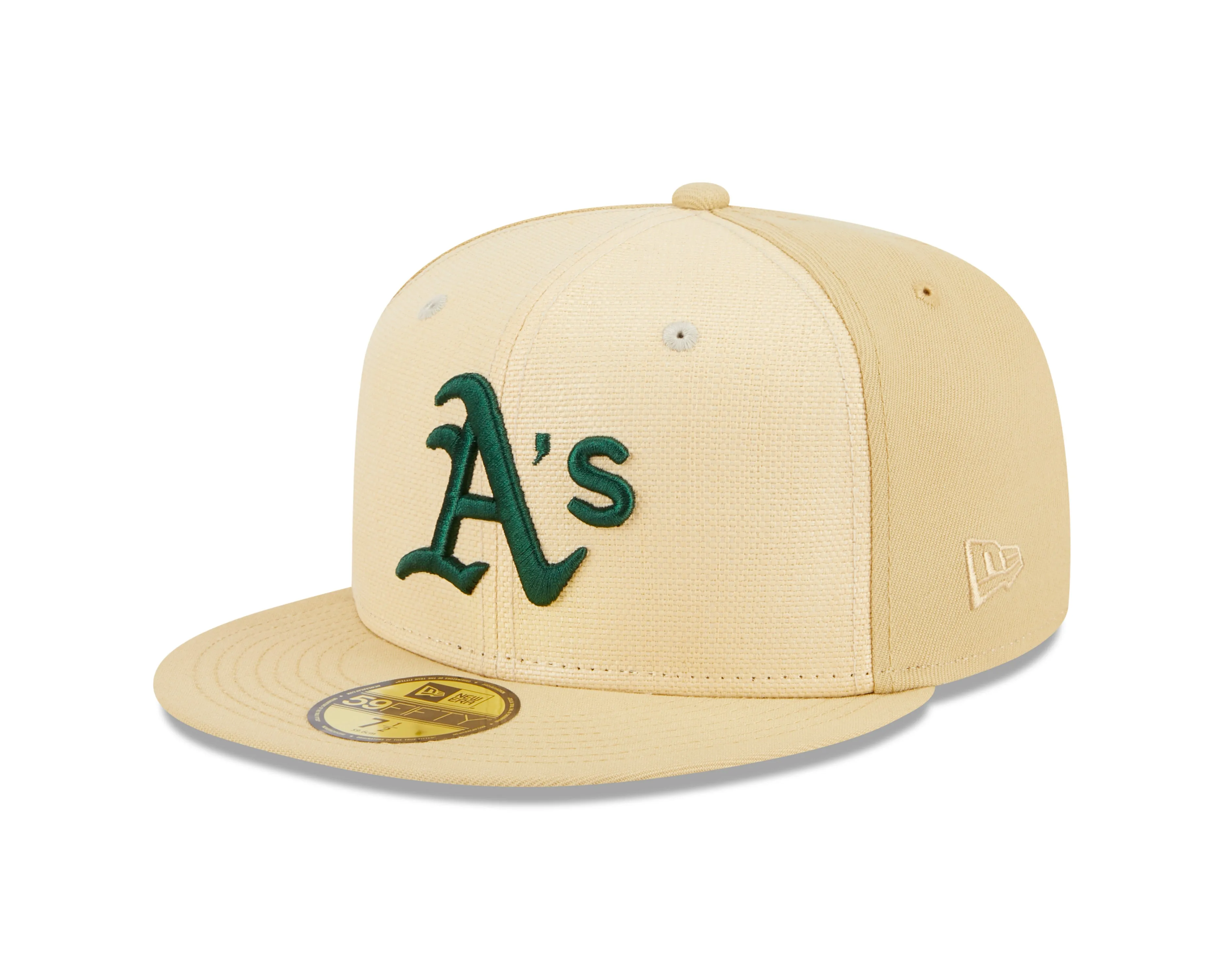 New Era - 59Fifty Fitted Cap - RAFFIA FRONT - Oakland Athletics - Sand