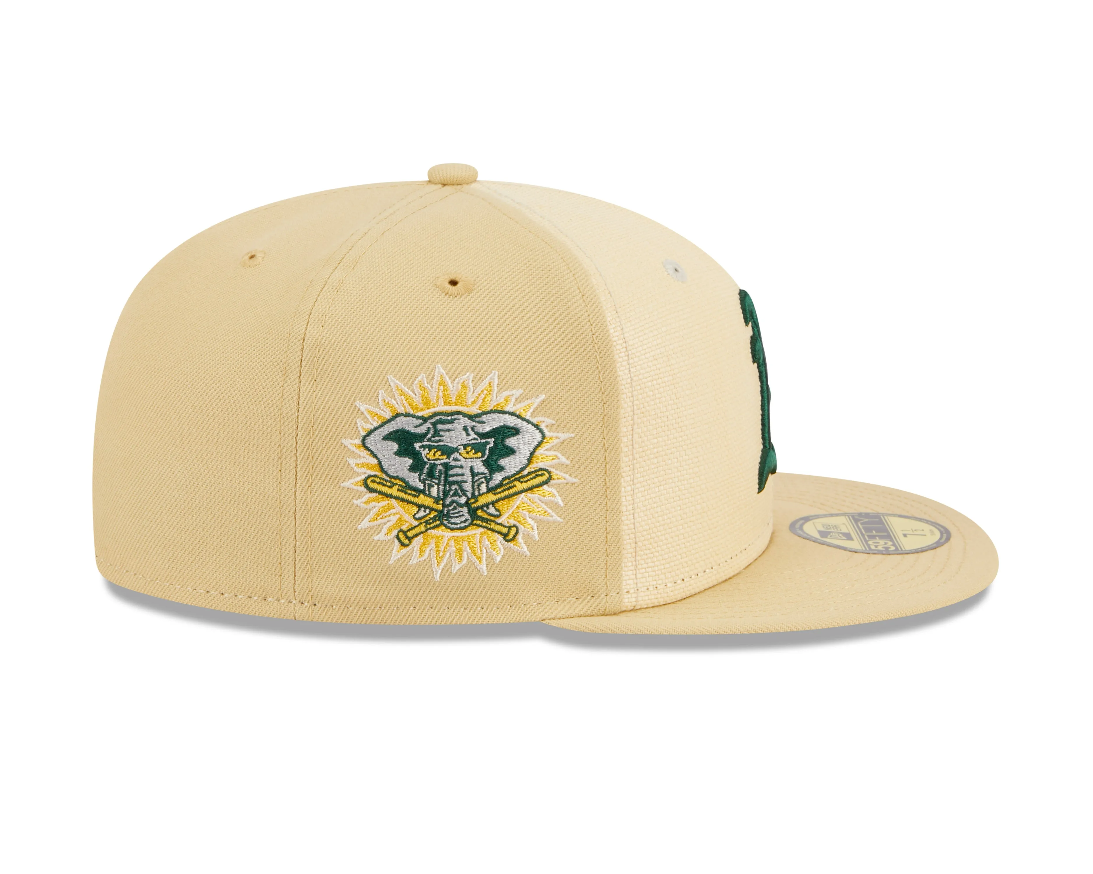 New Era - 59Fifty Fitted Cap - RAFFIA FRONT - Oakland Athletics - Sand