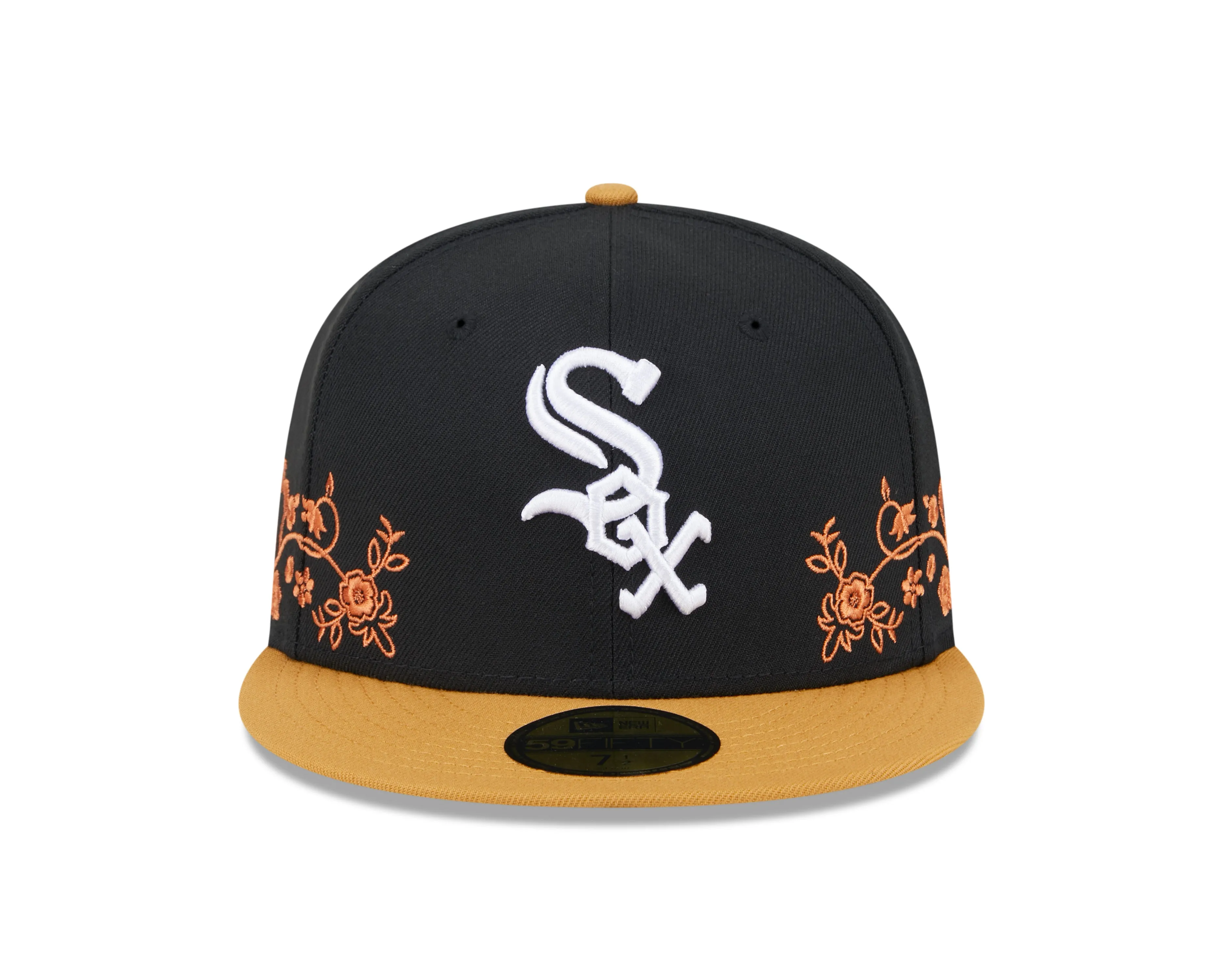 New Era - 59Fifty Fitted - FLORAL VINE - Chicago White Sox - Black