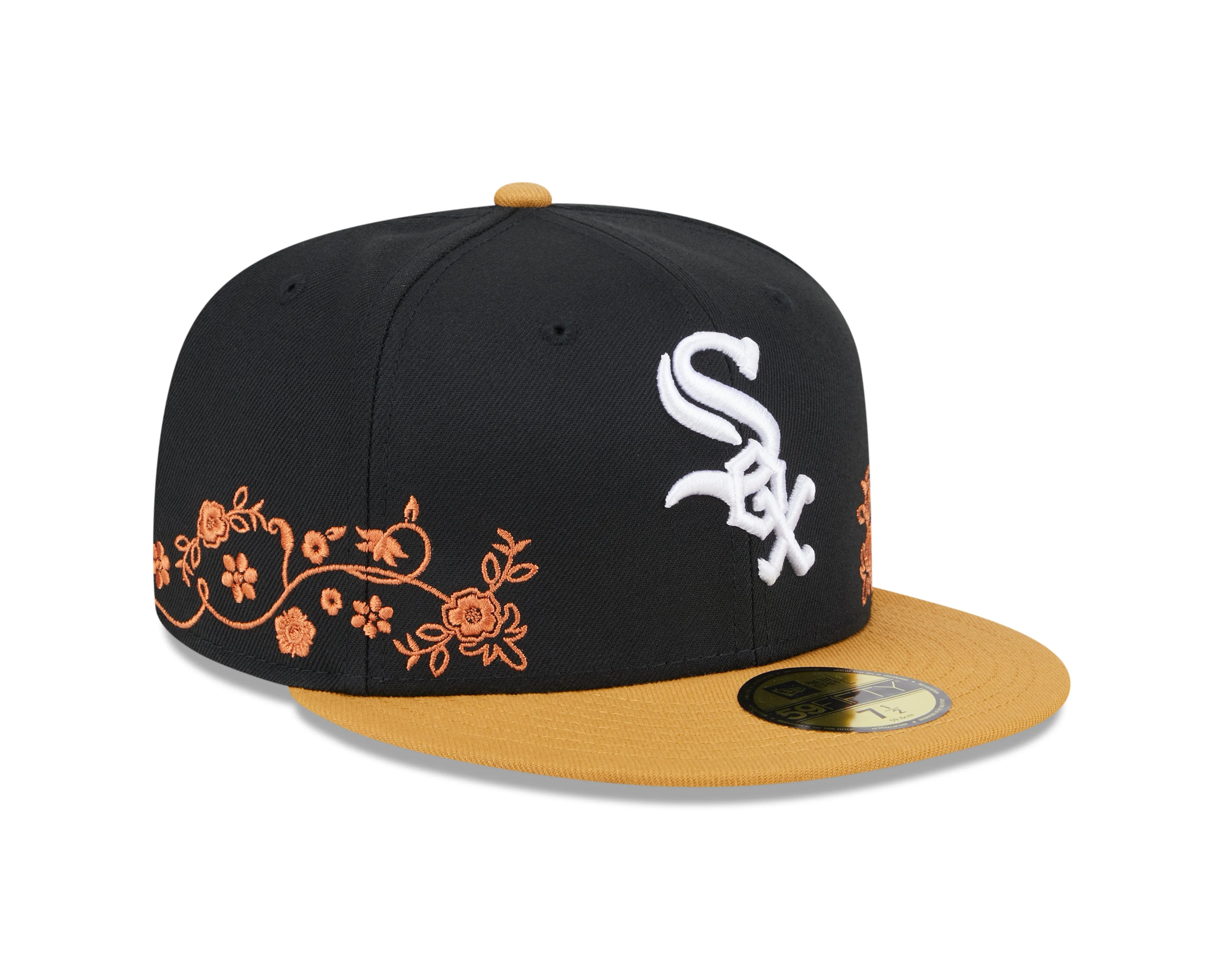 New Era - 59Fifty Fitted - FLORAL VINE - Chicago White Sox - Black