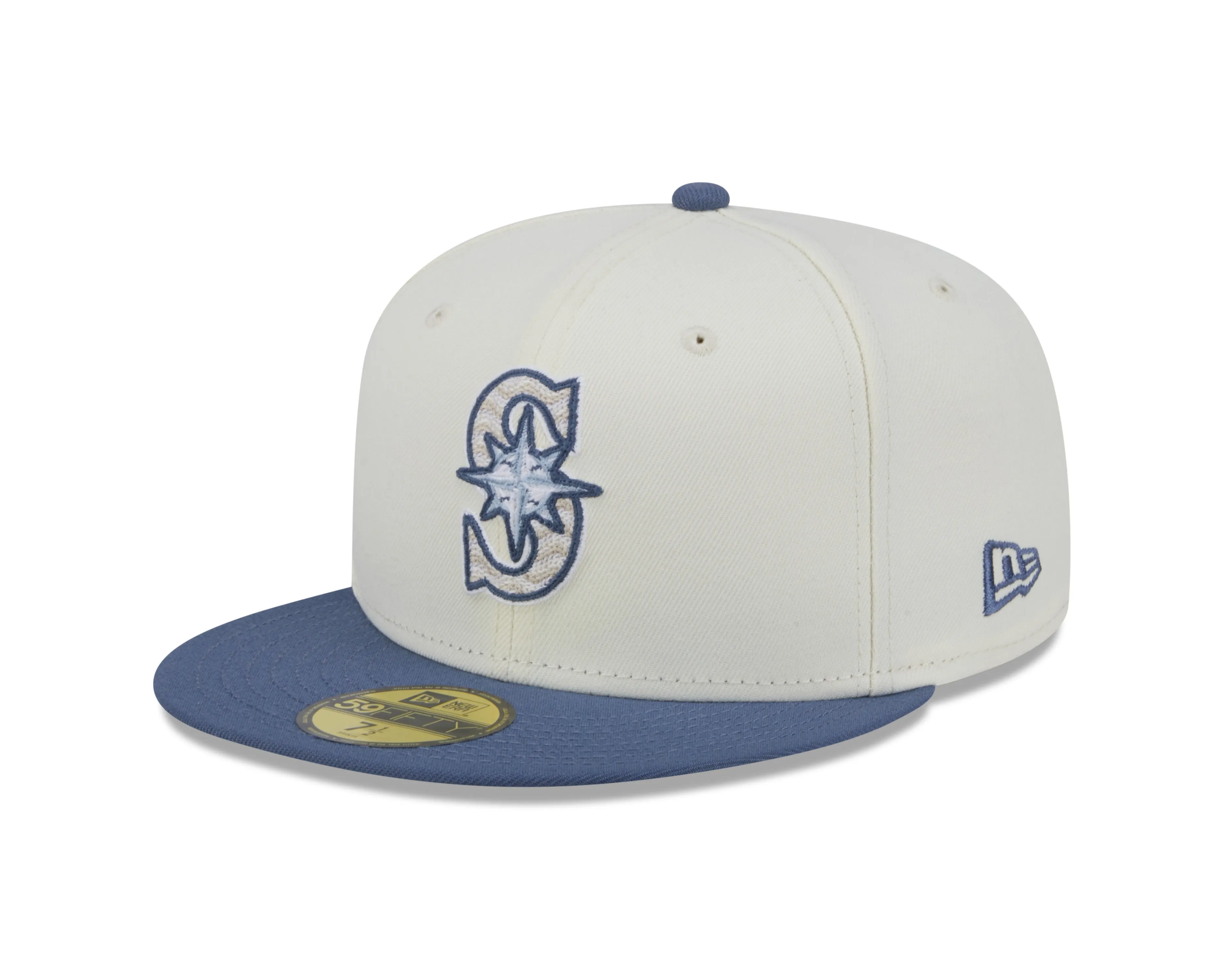 New Era - 59Fifty Fitted - Seattle Mariners - Wavy Chainstitch - White