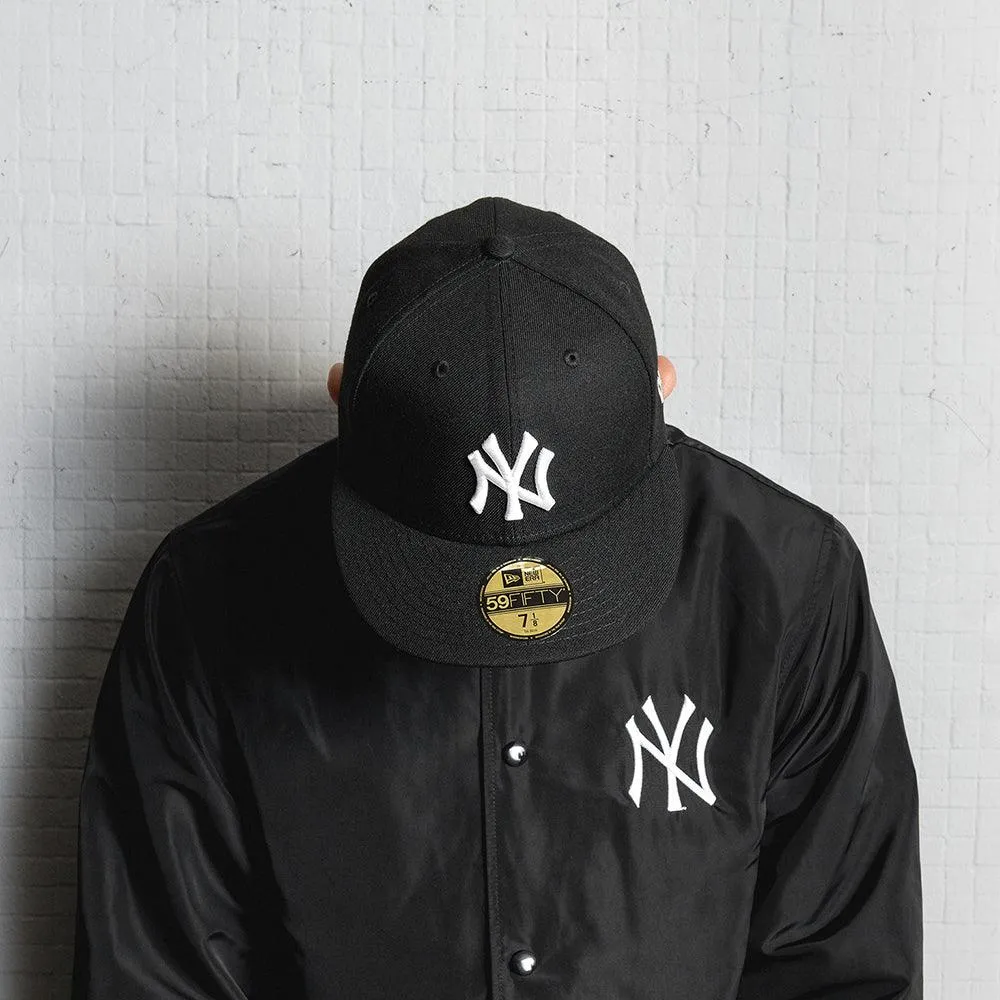 NEW ERA 59FIFTY NEW YORK YANKEES BLACK / WHITE FITTED CAP