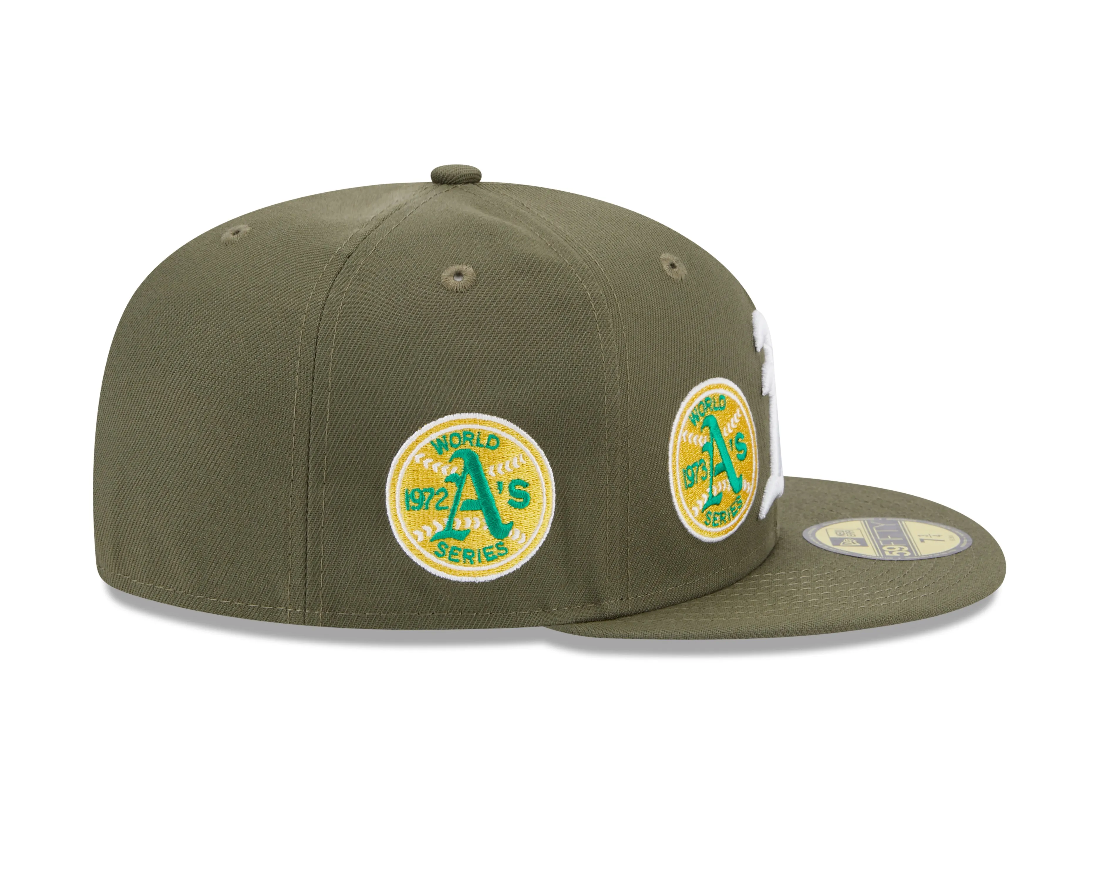 New Era - MLB WS All Over Patches 59Fifty Fitted - Oakland Athletics - Olive