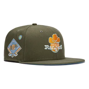 New Era  Super Bloom Texas Rangers Olive Stadium 2022 59FIFTY Fitted Hat