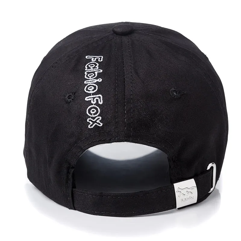 New Women Cotton Cap Fashion Fabio Fox Embroidered Baseball Cap