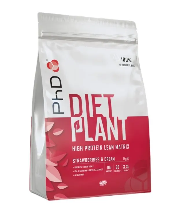 PhD Diet Plant, Strawberries & Cream 1000g