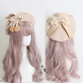 Pom Pom Ribbon Beret