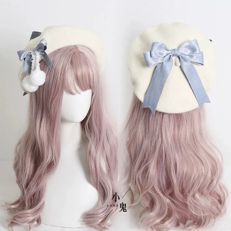 Pom Pom Ribbon Beret