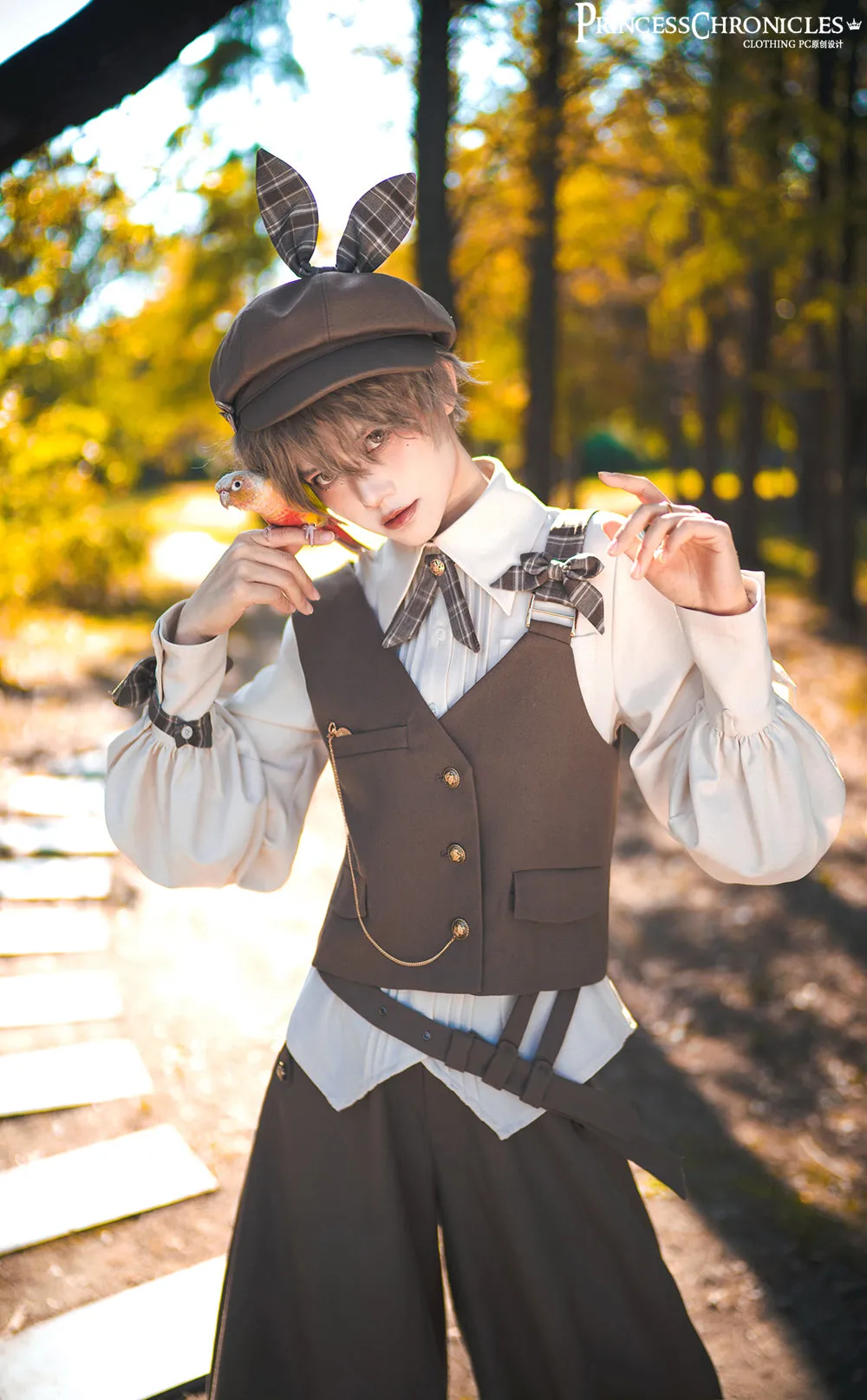 Princess Chronicles~Vintage Kawaii Bow Black Brown Lolita Beret