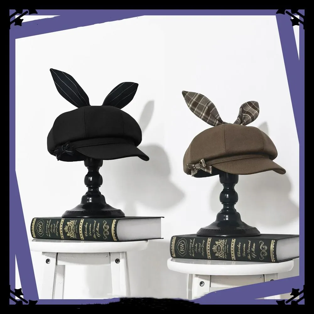 Princess Chronicles~Vintage Kawaii Bow Black Brown Lolita Beret