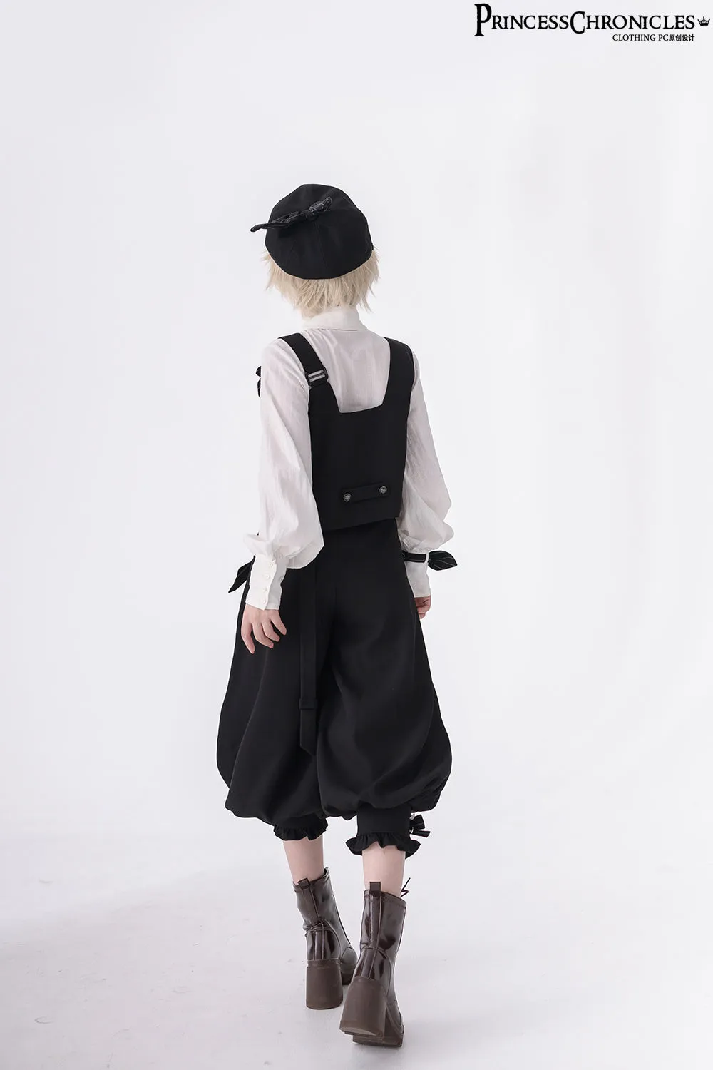 Princess Chronicles~Vintage Kawaii Bow Black Brown Lolita Beret