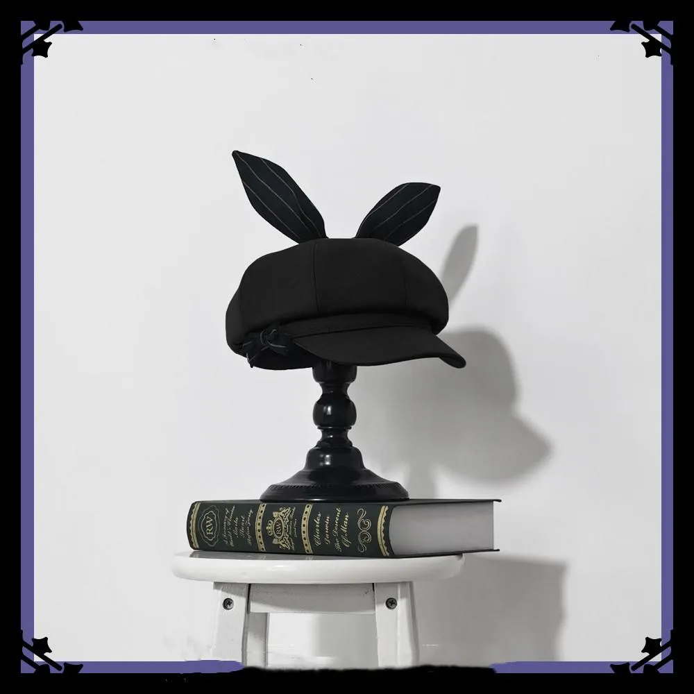 Princess Chronicles~Vintage Kawaii Bow Black Brown Lolita Beret