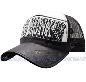 Red Monkey Jacquard II RM1212 Limited Edition Fashion Black/White Trucker Cap Hat