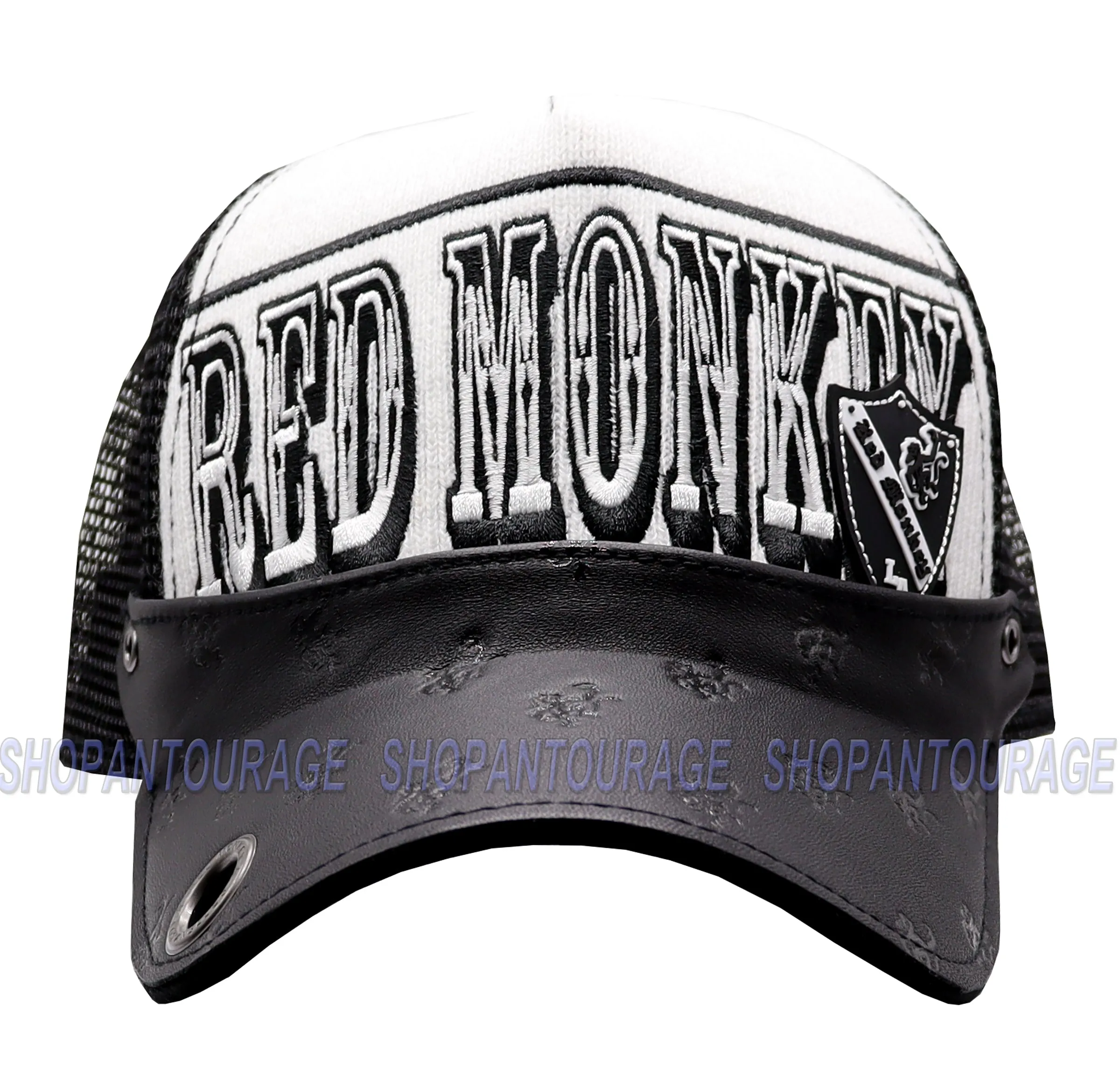 Red Monkey Jacquard II RM1212 Limited Edition Fashion Black/White Trucker Cap Hat
