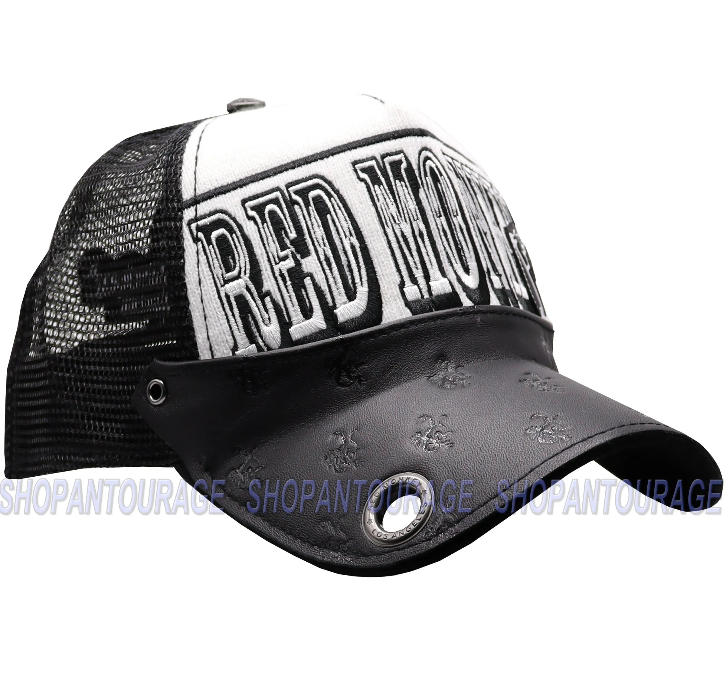 Red Monkey Jacquard II RM1212 Limited Edition Fashion Black/White Trucker Cap Hat