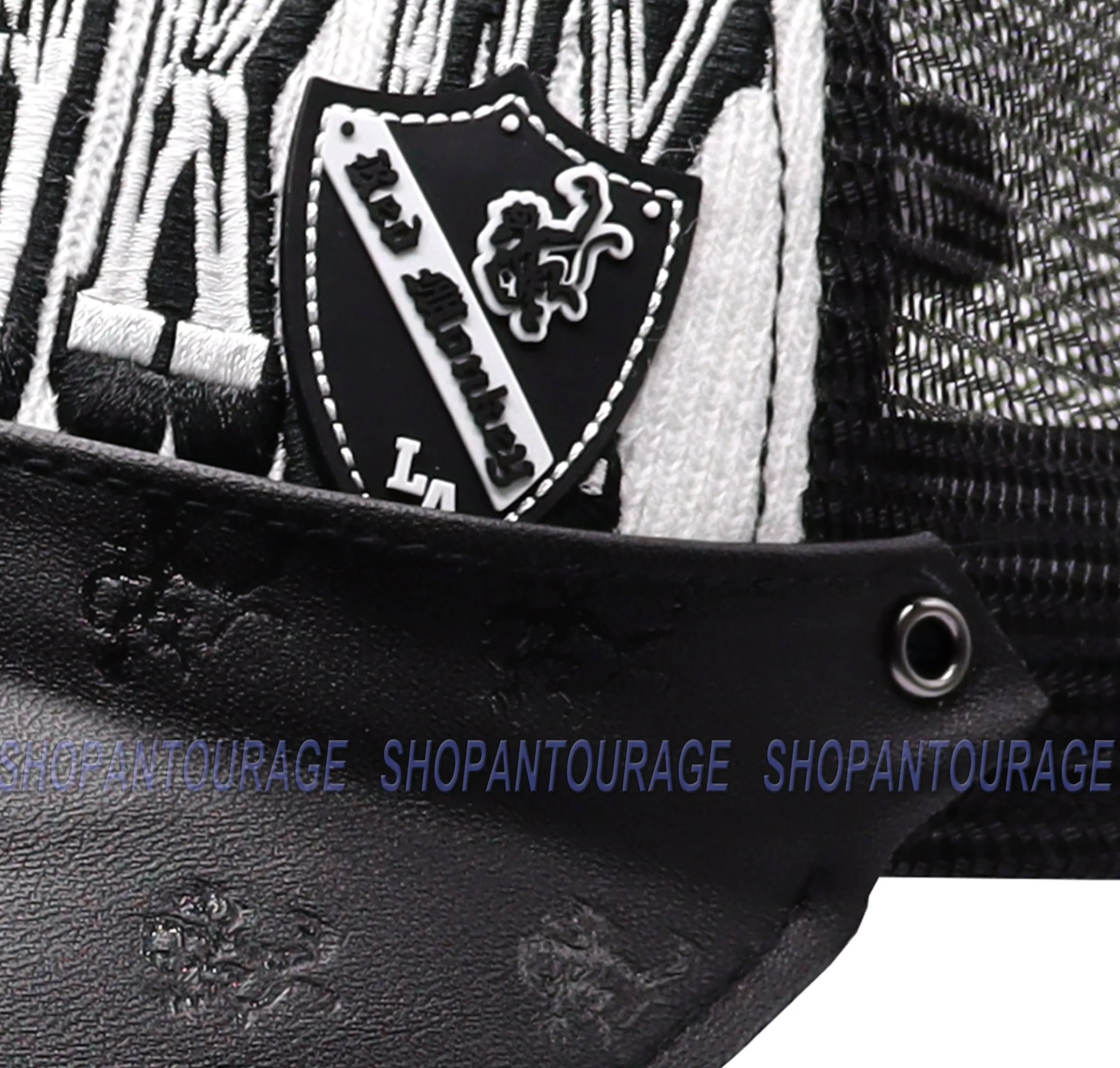 Red Monkey Jacquard II RM1212 Limited Edition Fashion Black/White Trucker Cap Hat