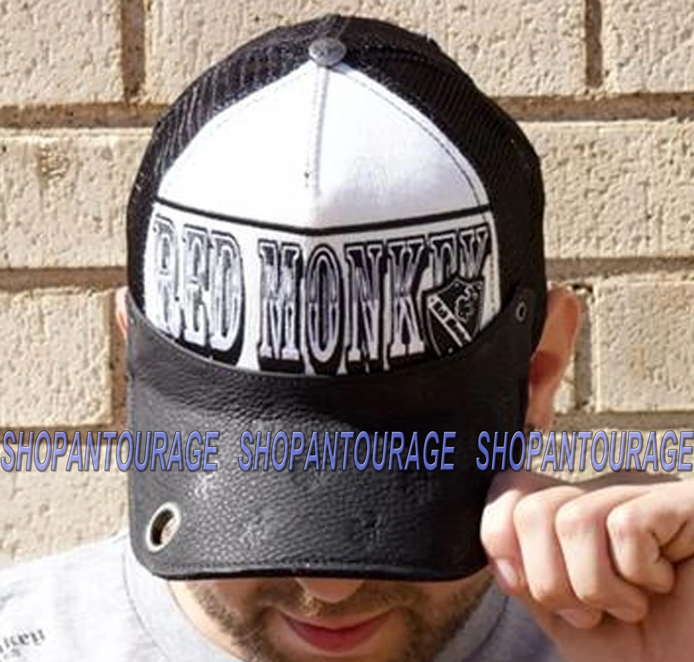 Red Monkey Jacquard II RM1212 Limited Edition Fashion Black/White Trucker Cap Hat