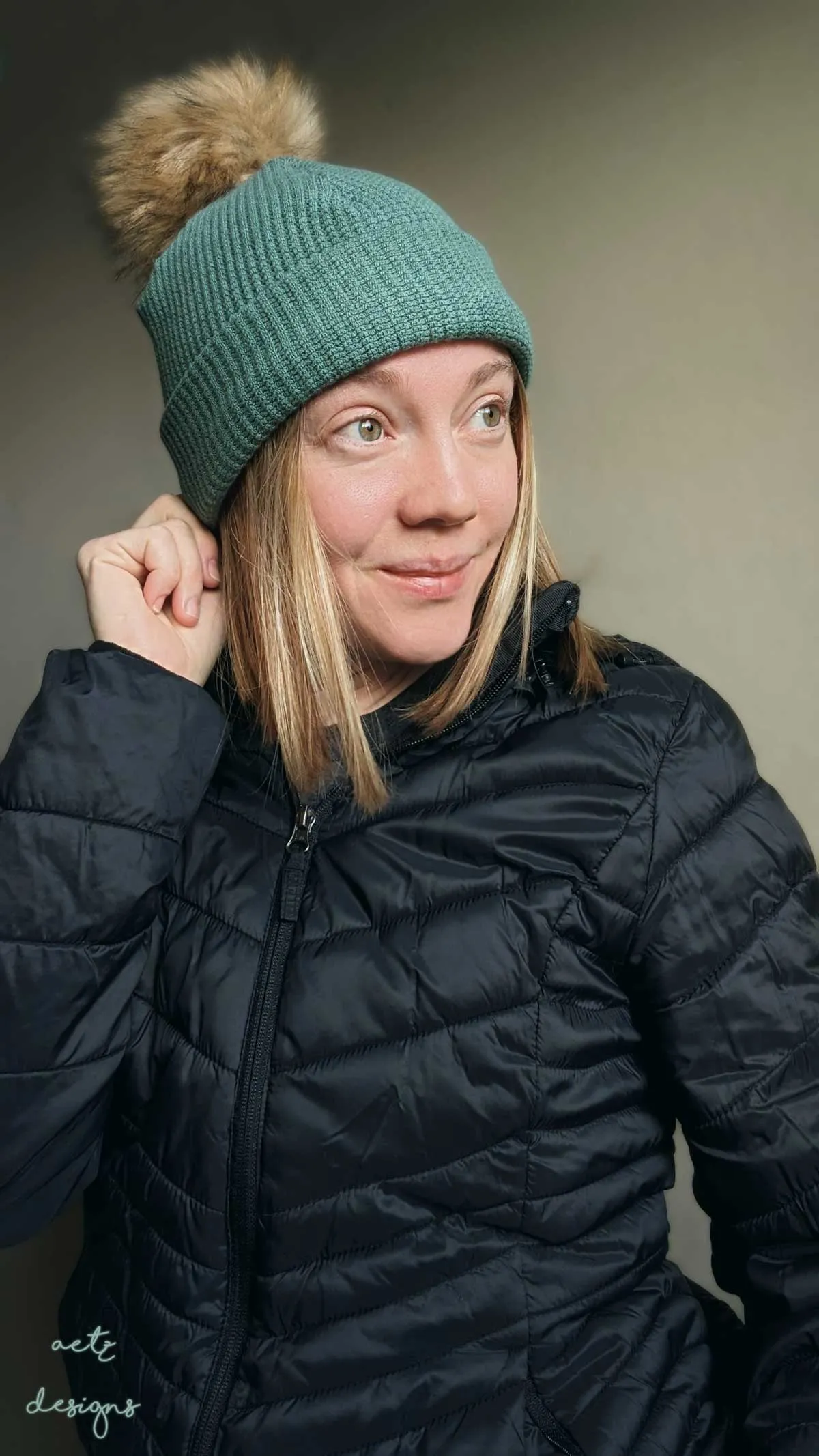 Rossey Satin Lined Pom Pom Beanie