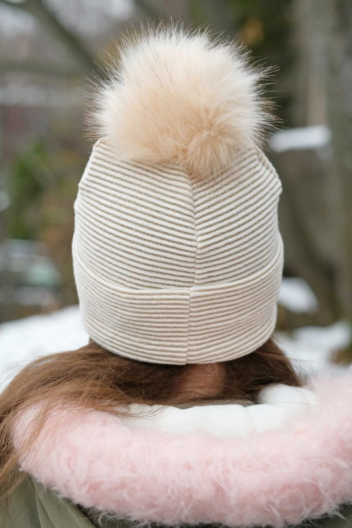 Rossey Satin Lined Pom Pom Beanie