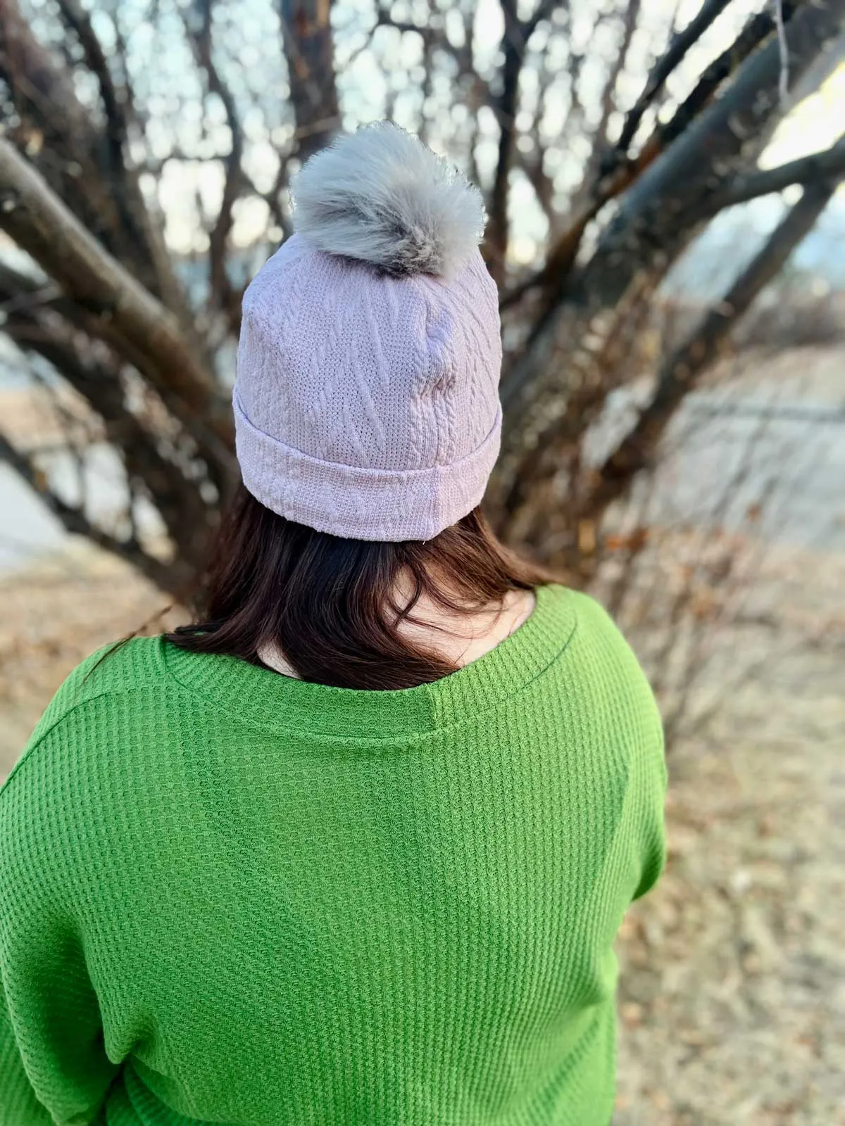 Rossey Satin Lined Pom Pom Beanie