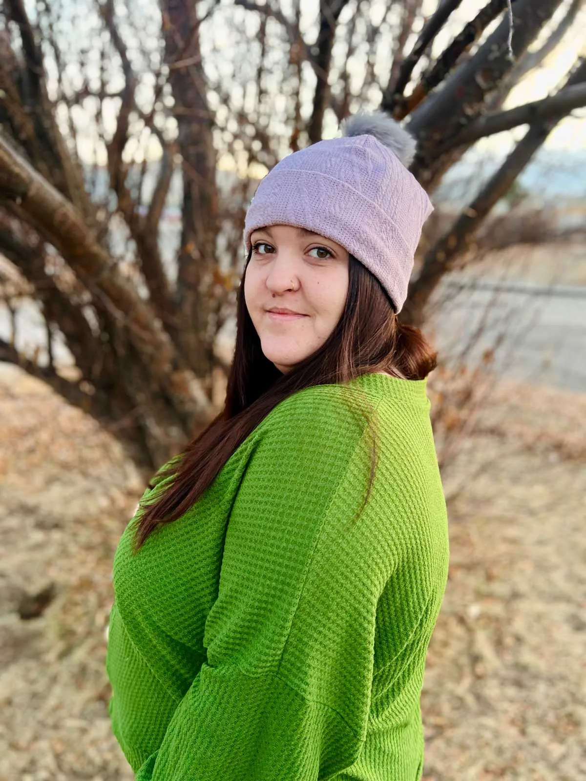 Rossey Satin Lined Pom Pom Beanie