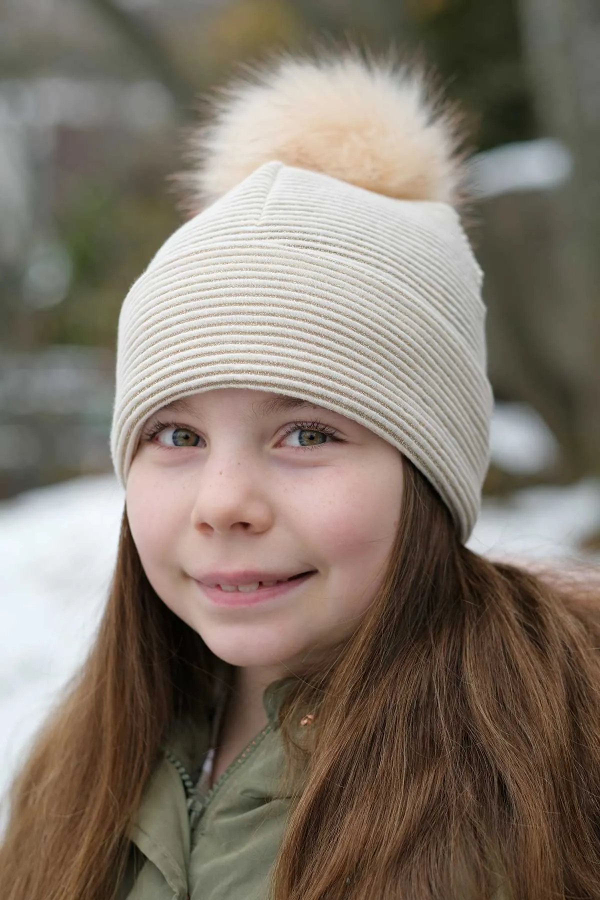 Rossey Satin Lined Pom Pom Beanie