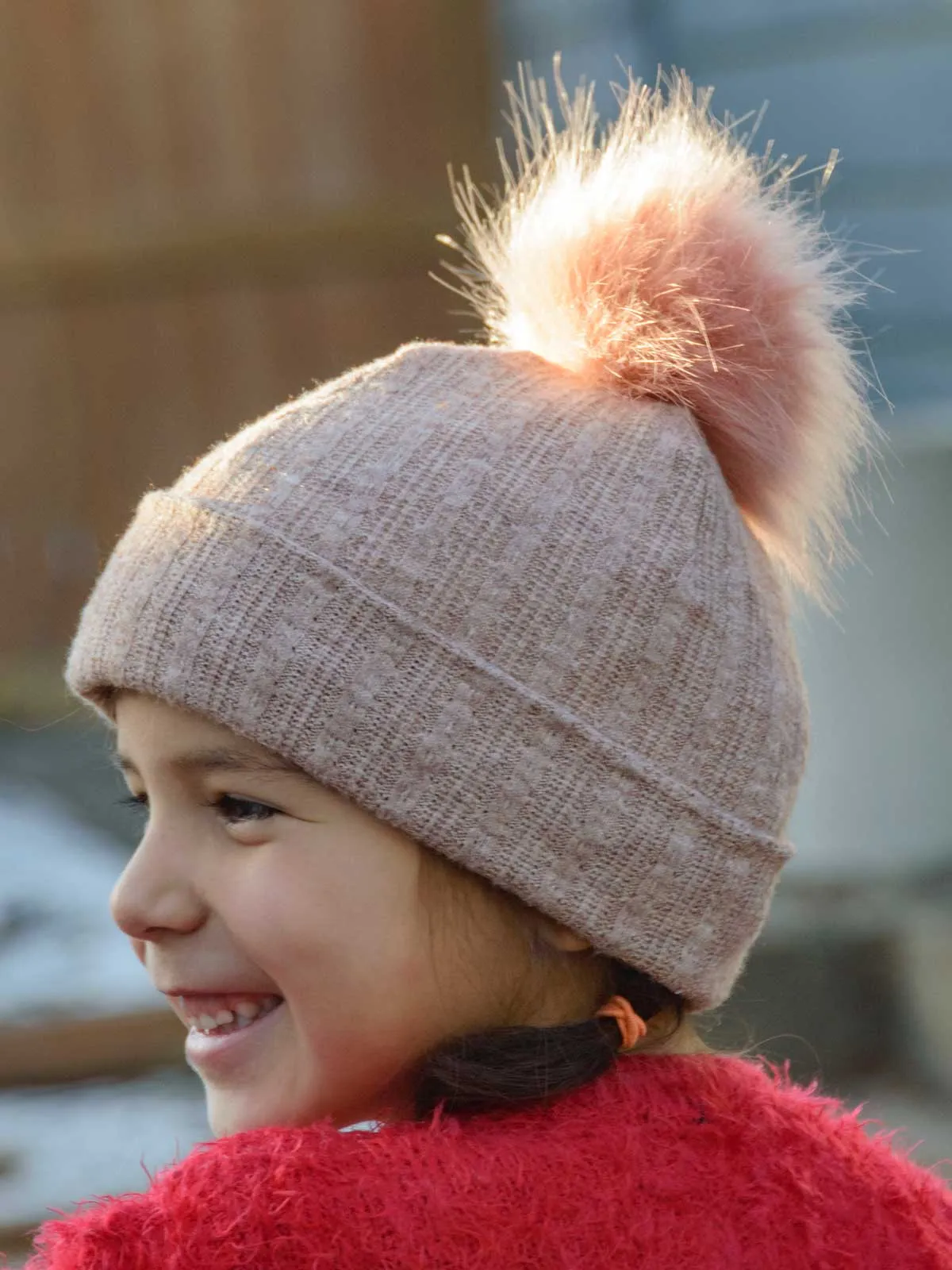 Rossey Satin Lined Pom Pom Beanie