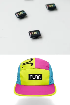 Runr Amsterdam Technical Running Hat & 80's Race Number Magnets Bundle